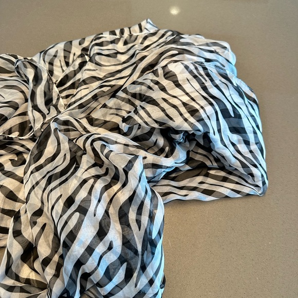 Zebra Swimwear Chiffon Printed Cover up Beach Sarong Pareo Bikini Swimsuit Wrap - Picture 7 of 8